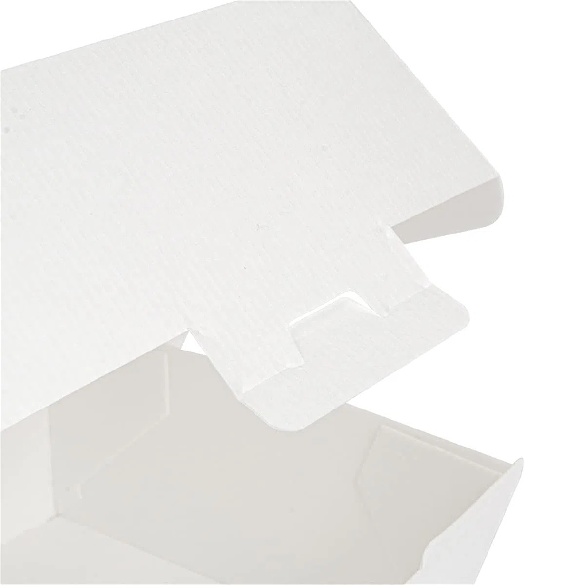50 pezzi - Conchiglie Hamburger 'Thepack' 230 G/M2 13 x 12,5 x 9 cm bianco cartone ondulato Nano-Micro