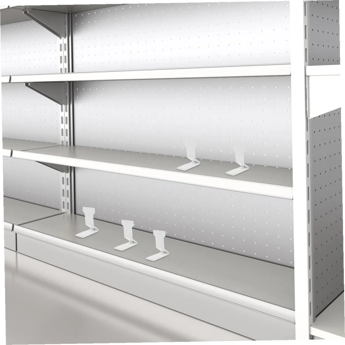 Supporto per Scaffalature Magnetico in Plastica 5 Pezzi 100x45x110mm Antiribaltamento per Espositori di Alimenti Confezionati in Negozi e Supermercati