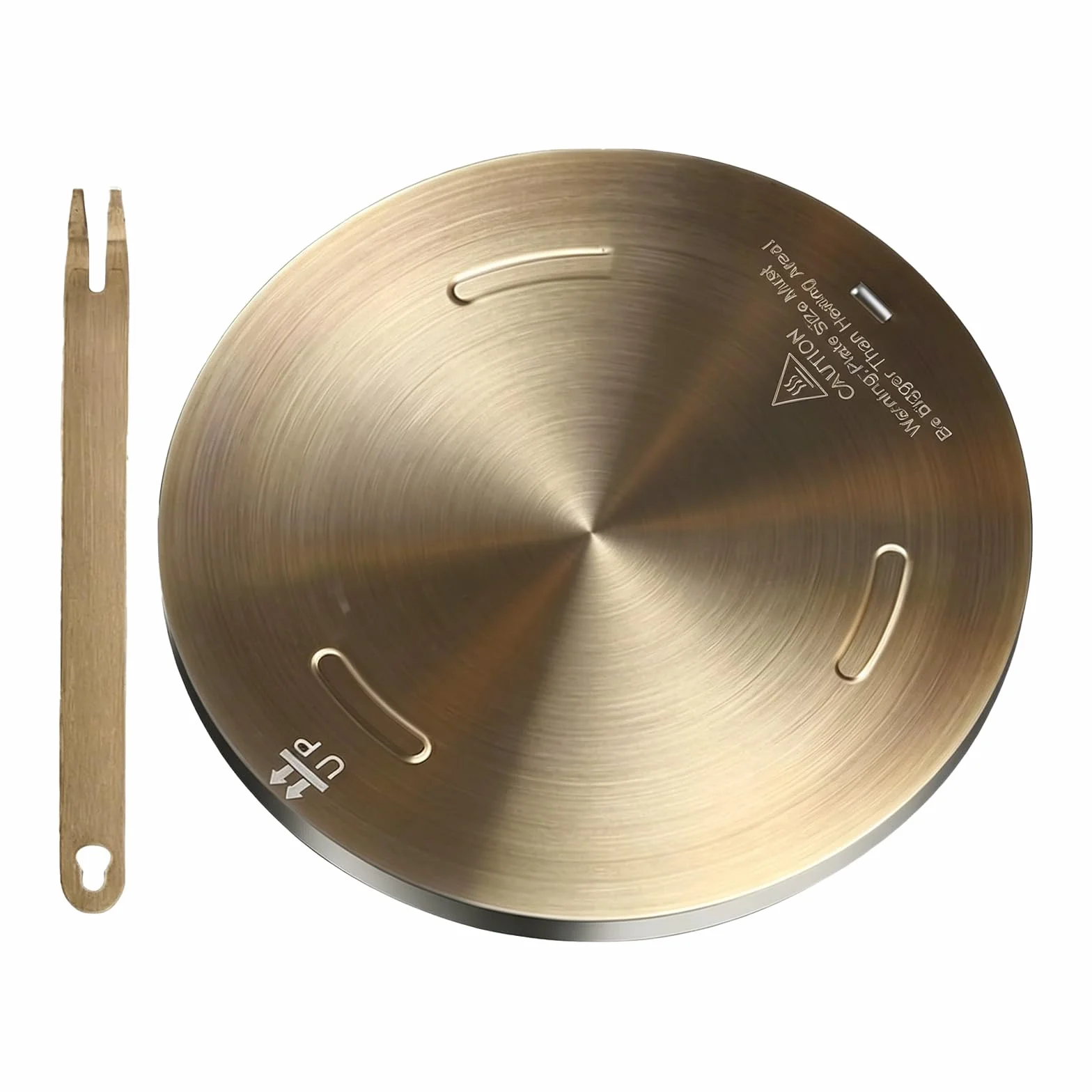 Grouarty - Piastra diffusore di calore da 16,3 cm, in acciaio inox, adattatore per cottura a induzione, piastra per cottura a induzione con manico