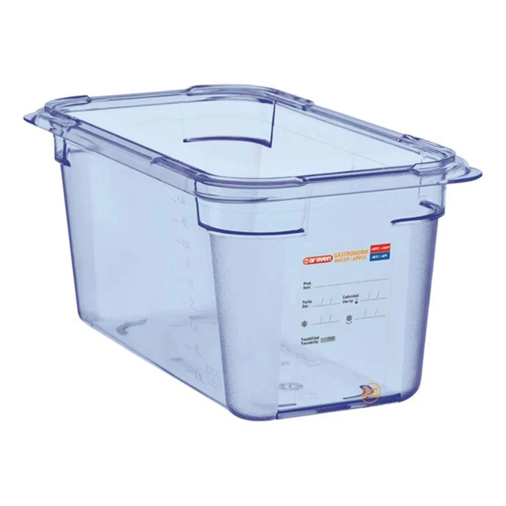 Araven GP576 GN1/4 - Contenitore alimentare in ABS, 150 mm, colore: Blu