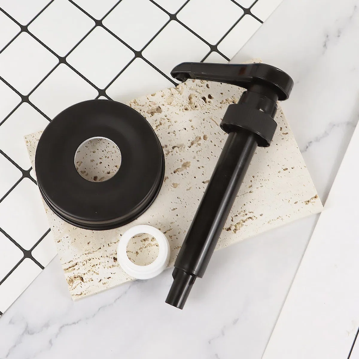 PANGBOER Pompe efficienti per dispenser di alimenti per sciroppi, marmellate e salse, coperchi per barattoli Mason per uso domestico e aziendale
