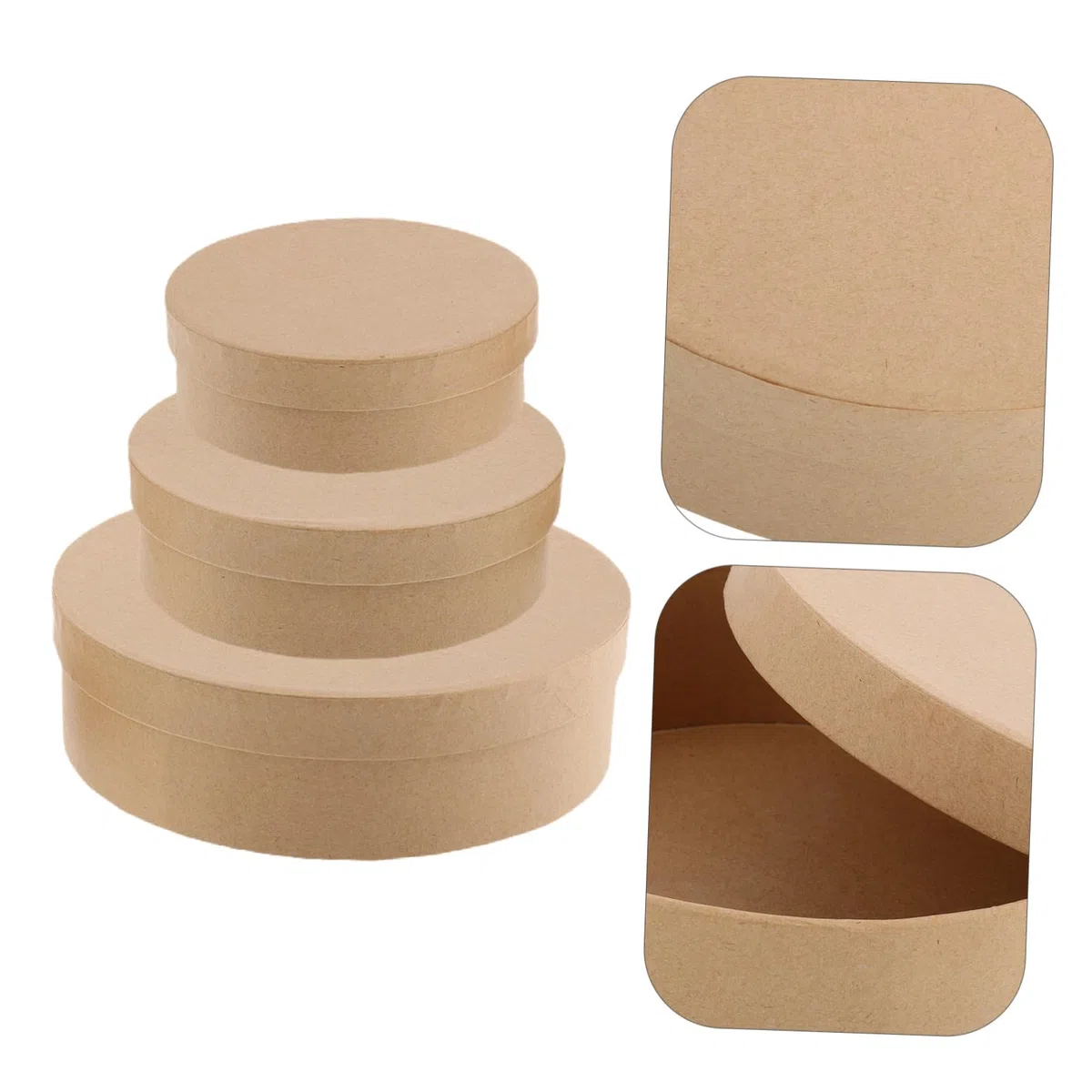 Scatole Tonde Di Carta Con Coperchio Set Da 3 Pezzi Per Fai Da Te Confezioni Regalo Biscotti e Caramelle Confezionamento Creativo Per Regali e Conservazione Domestica