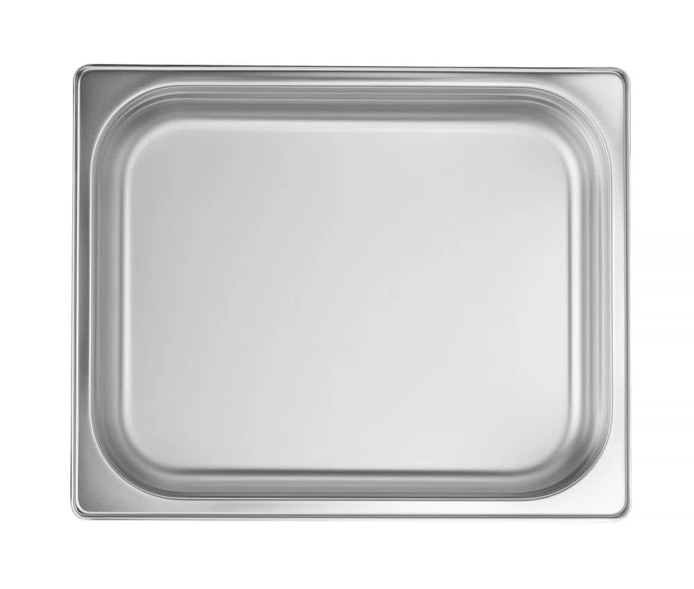 HENDI Contenitore Gastronorm, GN 1/2, resistenza termica -40 °C a 300 °C, compatibile con i forni a convezione, frigoriferi, bagno María, chafing dishes, 4L, 325x265x(H)65mm, acciaio inox 18/10