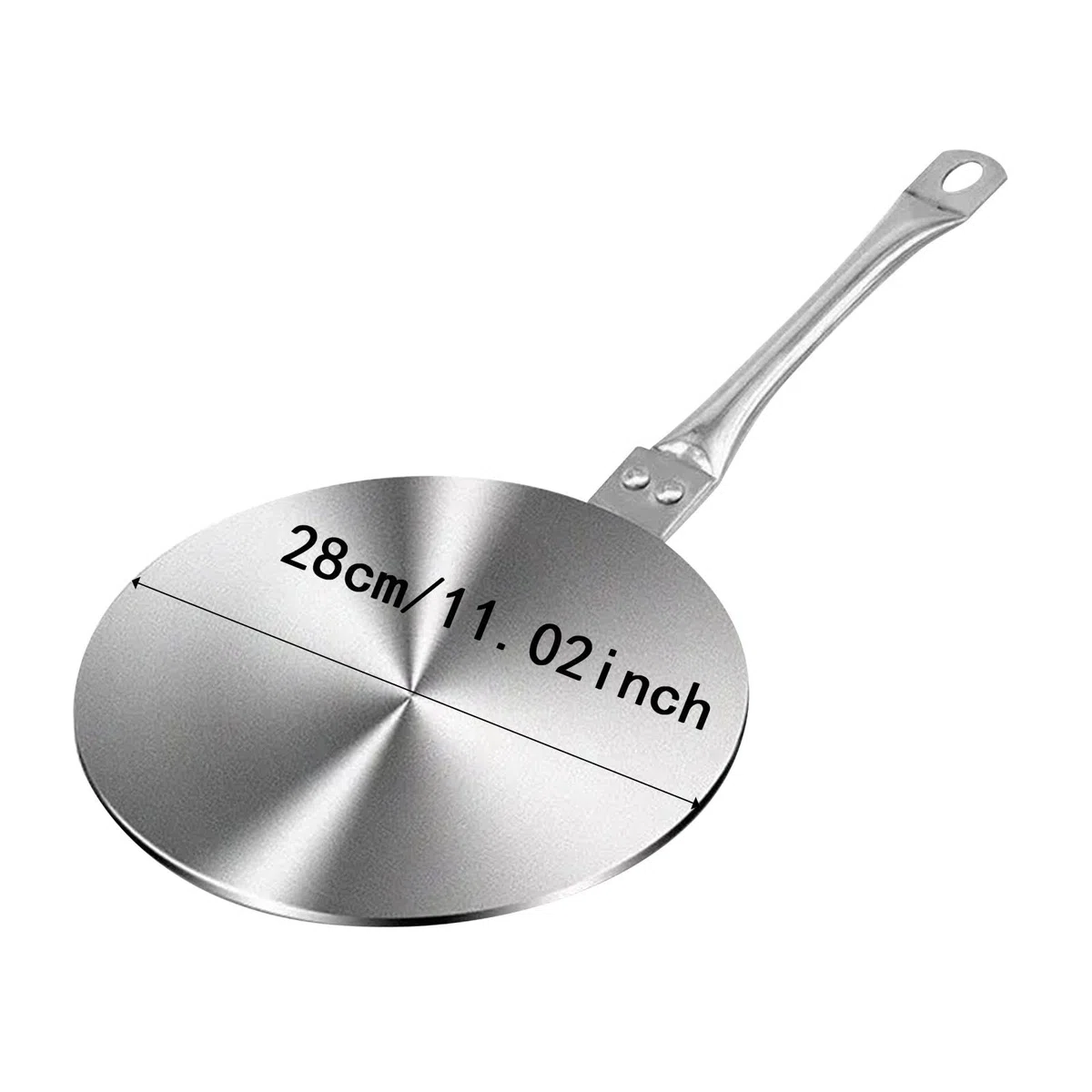 Piastra di Induzione Multifunzionale per Piani Cottura con Manico Lungo per Pentole, 28 Cm