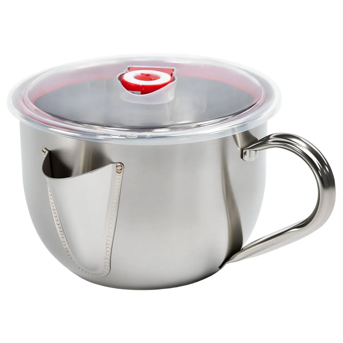 Caraffa separatrice grasso in acciaio inox 304, 1000 ml, separatore grasso con coperchio e pennello, separatore grasso da cucina, può essere utilizzato per fornelli a induzione, cucina, filtro