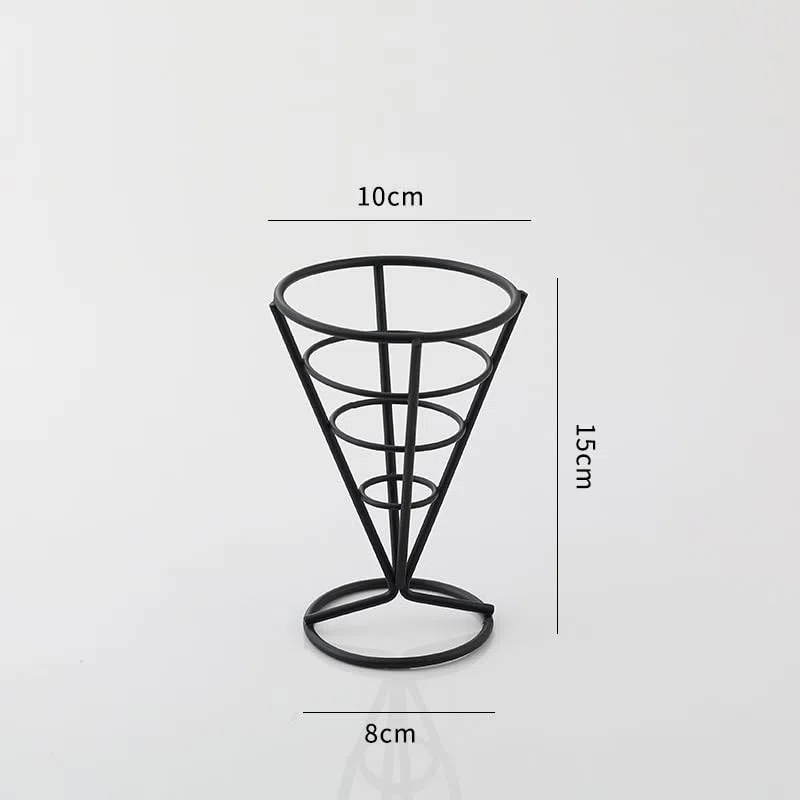 Supporto per Patatine Fritte, 4PCS Cuoppo per Fritti Porta Coni per Fritti Conico Stand per Patatine Fritte Finger Food Contenitori Supporto Conico per Patatine Fritte Supporto per Spuntini