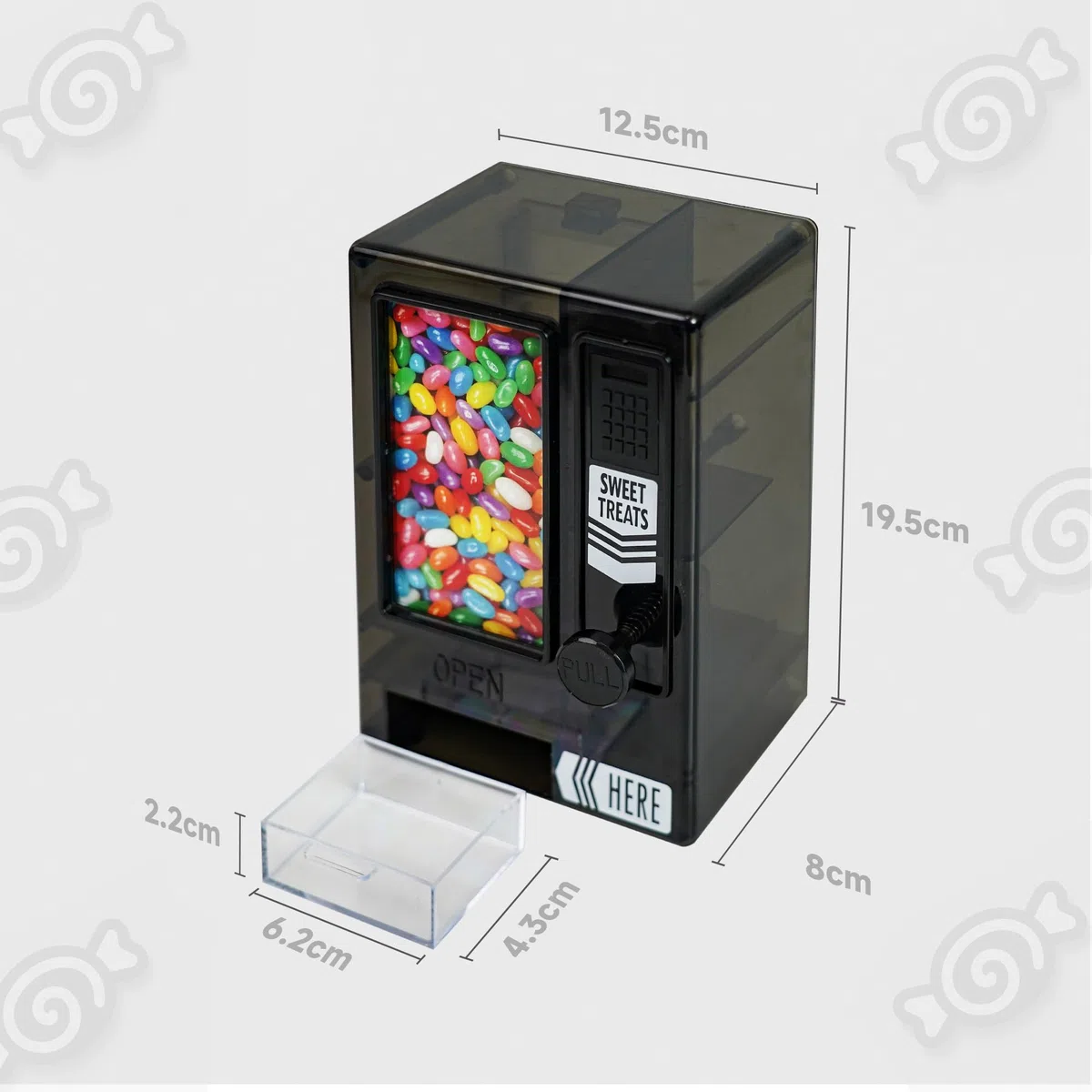 YOBRO Distributore di caramelle, simpatico distributore automatico per scrivania, macchina manuale per caramelle, mini caramelle, regalo di compleanno e Natale per ragazze, regalo per amici, fidanzate