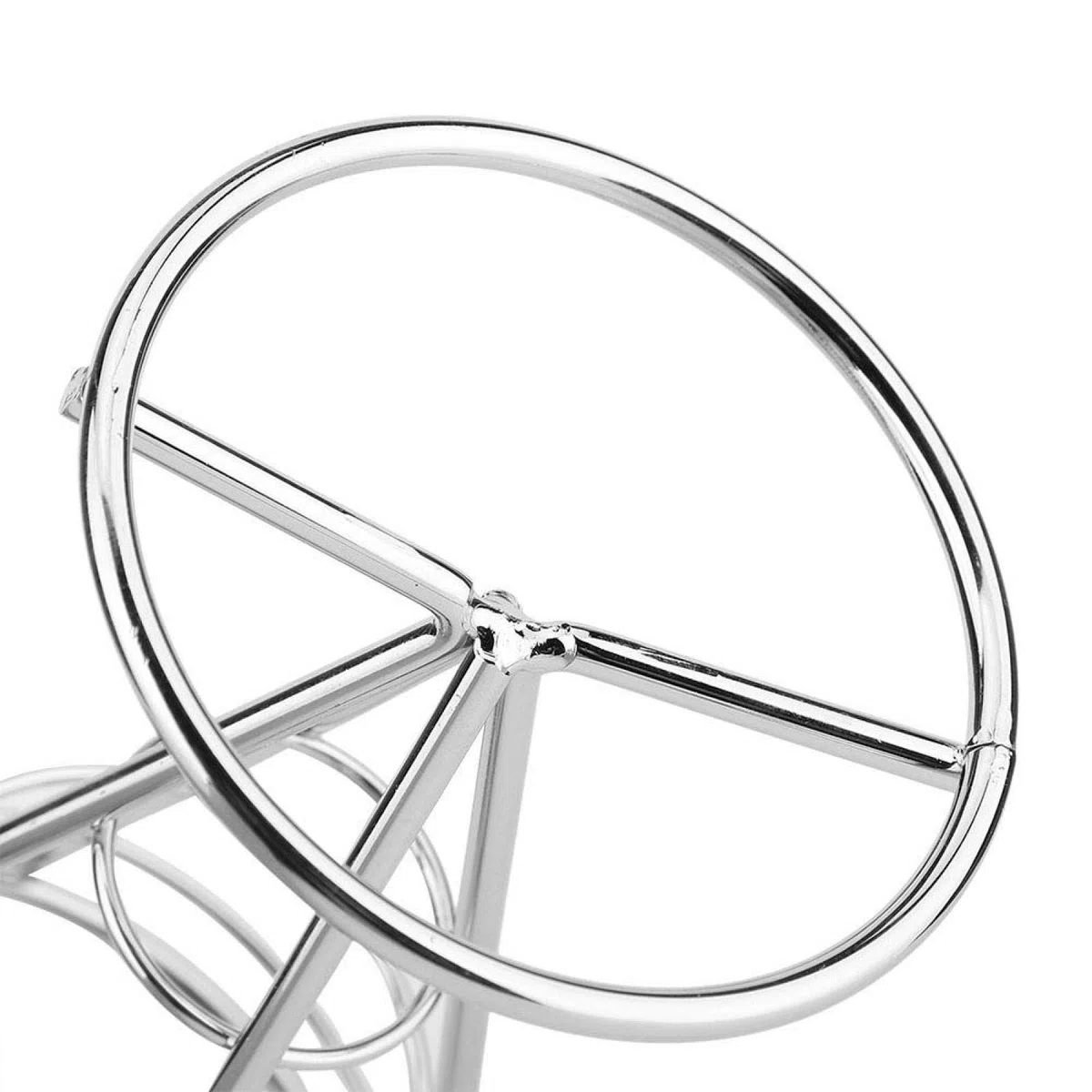 Tyenaza Supporto per Patatine Fritte, Cono Snack Fritto di Pollo Espositore Rack Fritture Alimenti Supporto Fry Chip Cestello in Metallo (Doppia Tazza)