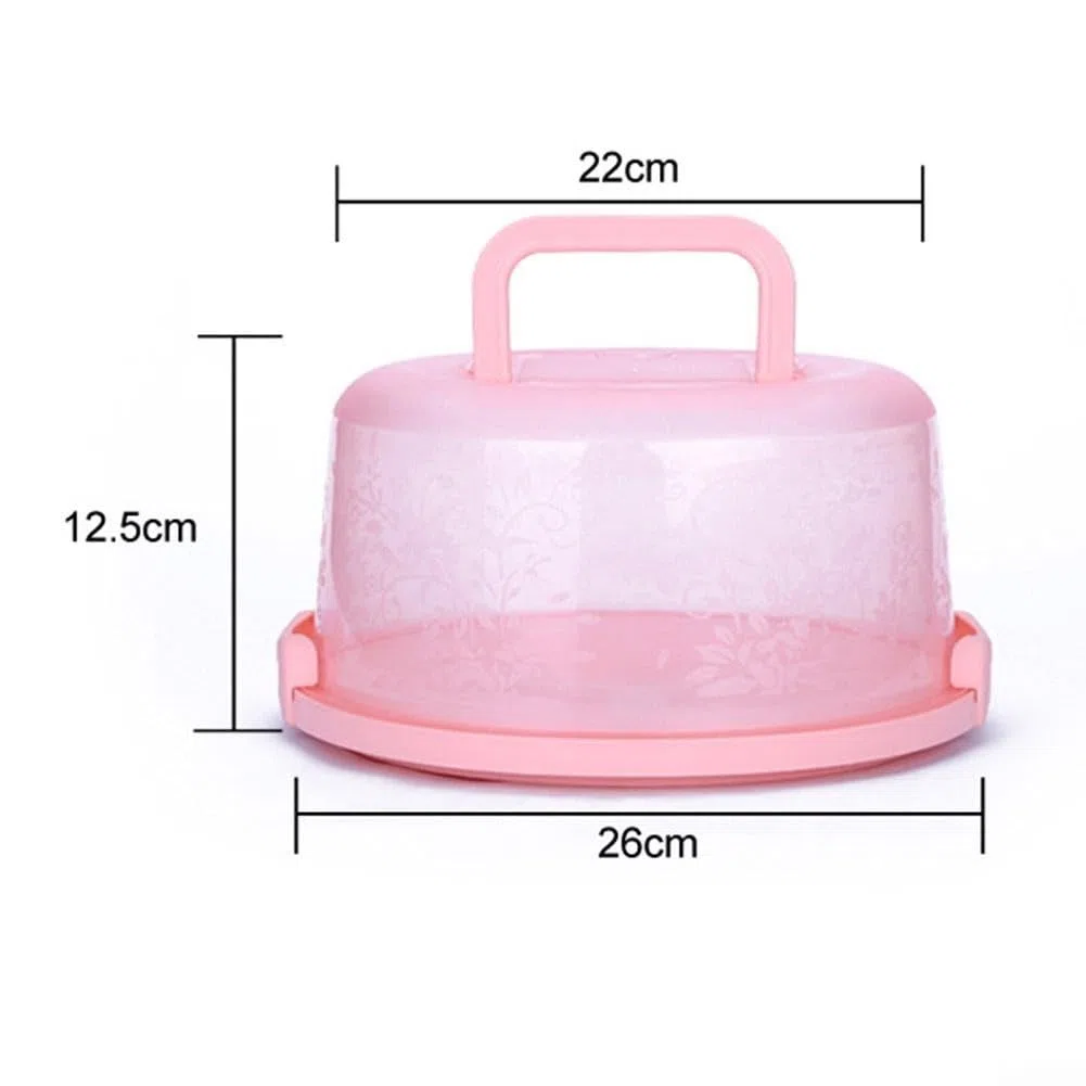 Porta torte sicuro con manico e coperchio trasparente bloccabile, perfetto per trasportare torte, cupcake, torte e altri dolcetti da forno