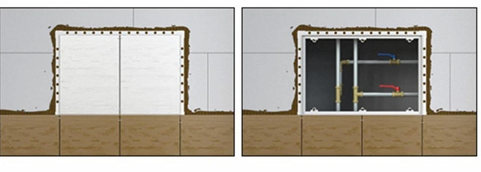 Porta per botola d’ispezione, piastrellabile magneticamente 400 x 250 mm.