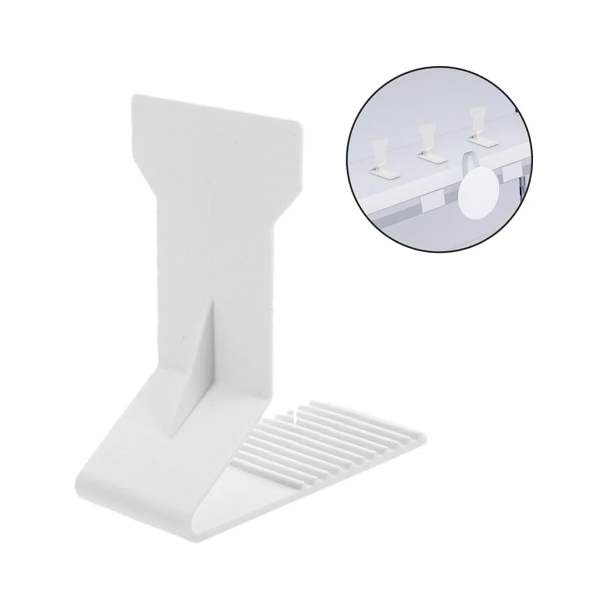 Supporto per Scaffalature Magnetico in Plastica 5 Pezzi 100x45x110mm Antiribaltamento per Espositori di Alimenti Confezionati in Negozi e Supermercati