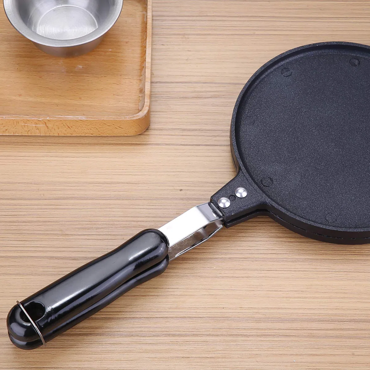 Fornello a Gas per Uso Domestico, Cono per Waffle Antiaderente e Macchina per Rotoli di Uova, Stampo da Forno in Lega di Alluminio Resistente, Manico Lungo Facile da Pulire