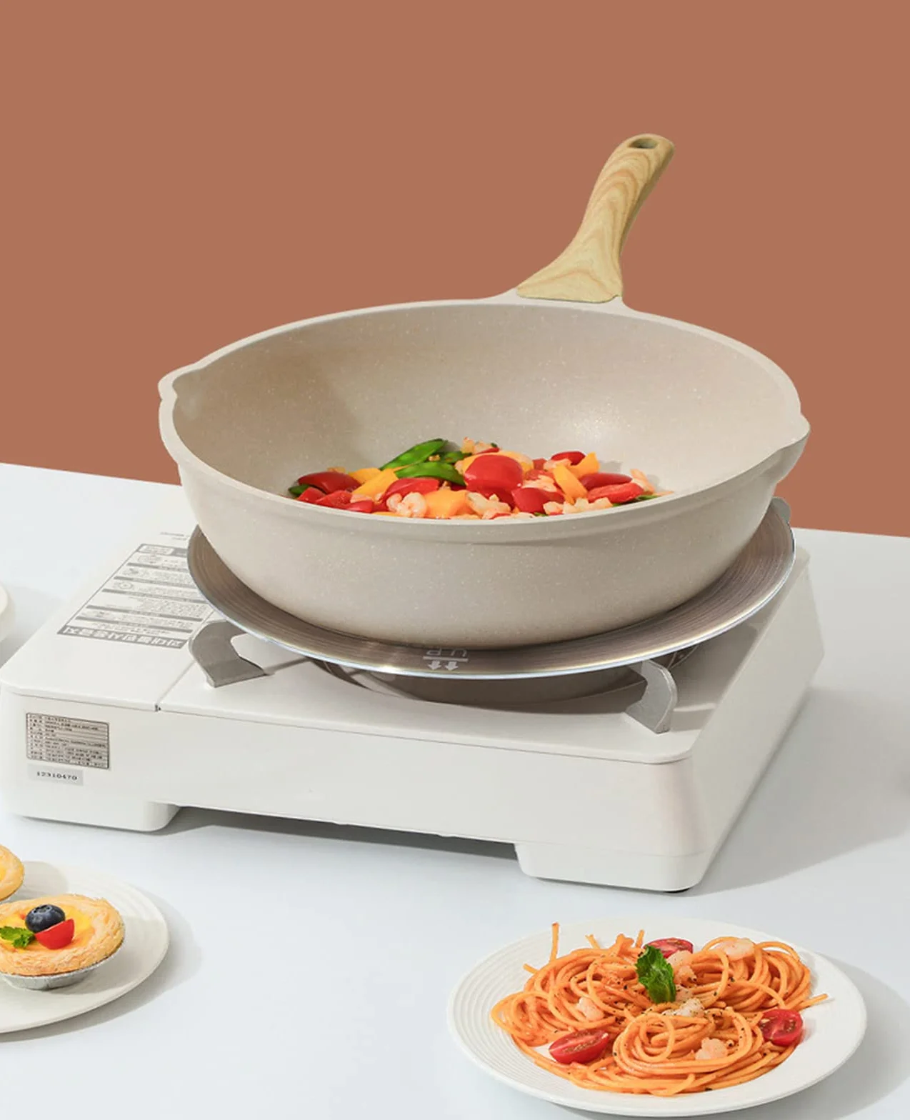 Grouarty - Piastra diffusore di calore da 16,3 cm, in acciaio inox, adattatore per cottura a induzione, piastra per cottura a induzione con manico