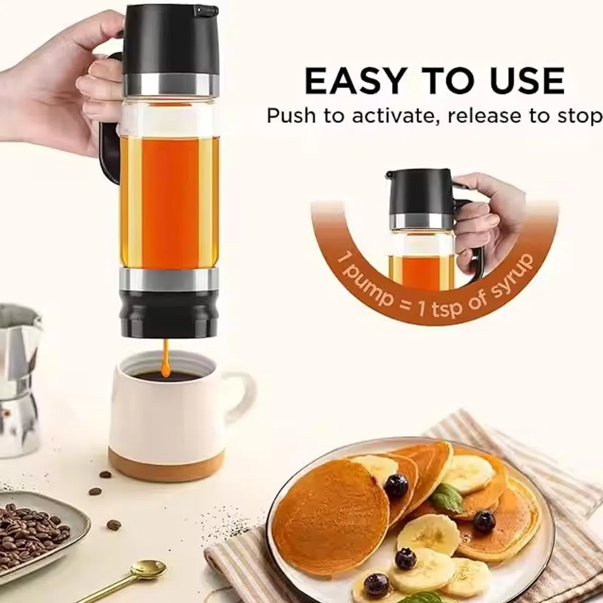 Dosatore Miele 350ml,Dispenser Miele In Vetro Antigoccia Con Etichetta,Barattolo Per Miele Con Con Rimovibile Coperchio Superiore E Inferiore, Per Miele Sciroppo Caffè E Altri Liquidi Per Dessert,Nero