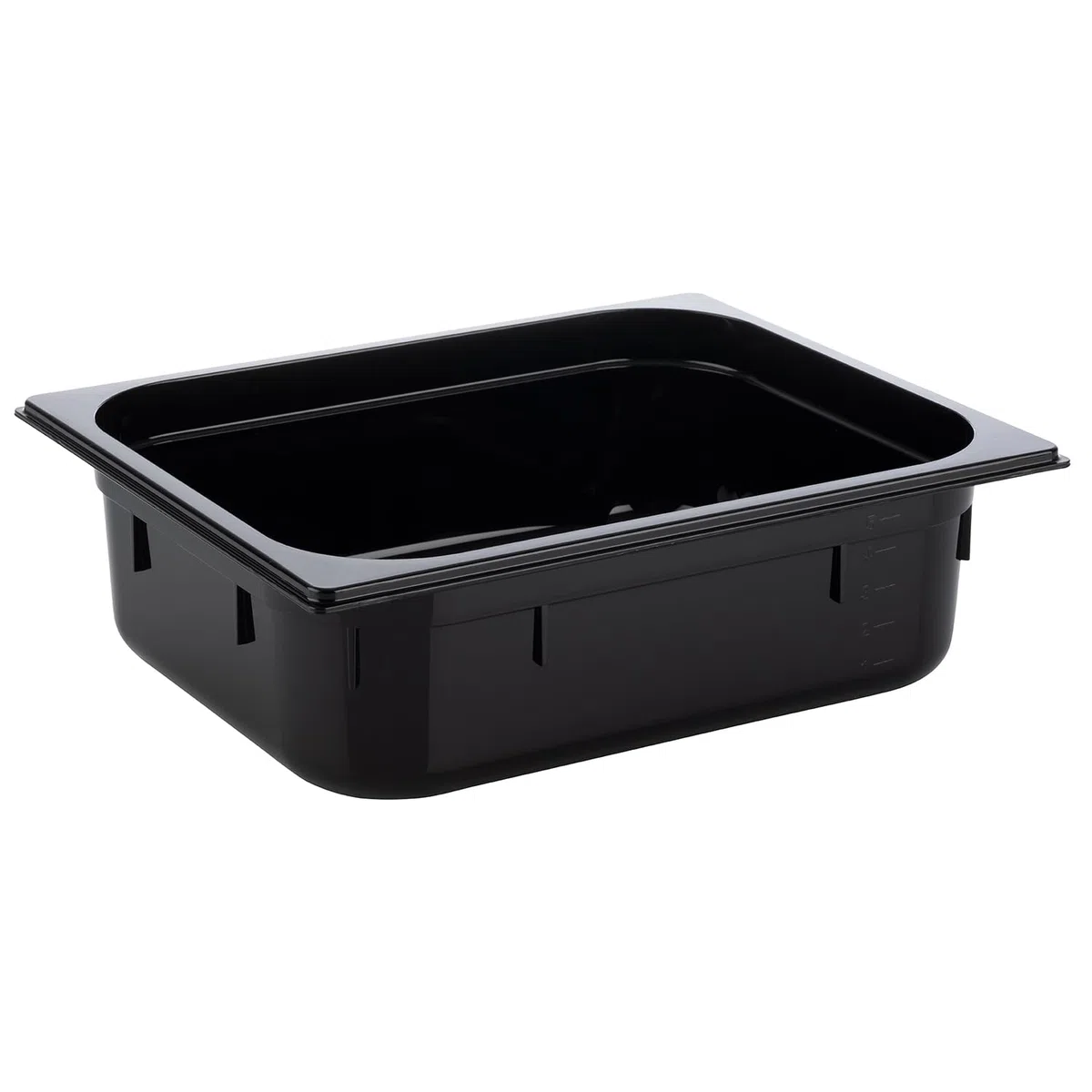 APS 82065 GN 1/2 Contenitore Gastronorm, in policarbonato, dimensioni 325 x 265 mm/altezza 100 mm/volume 5,9 litri, nero