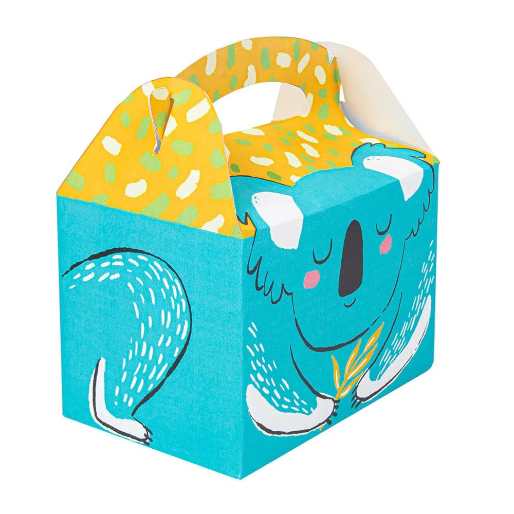 50 unità - Scatole Menu per Bambini "Koala" 320 G/M2 15,5 x 10,5 x 17,5 cm Quadricromia Cartoncino