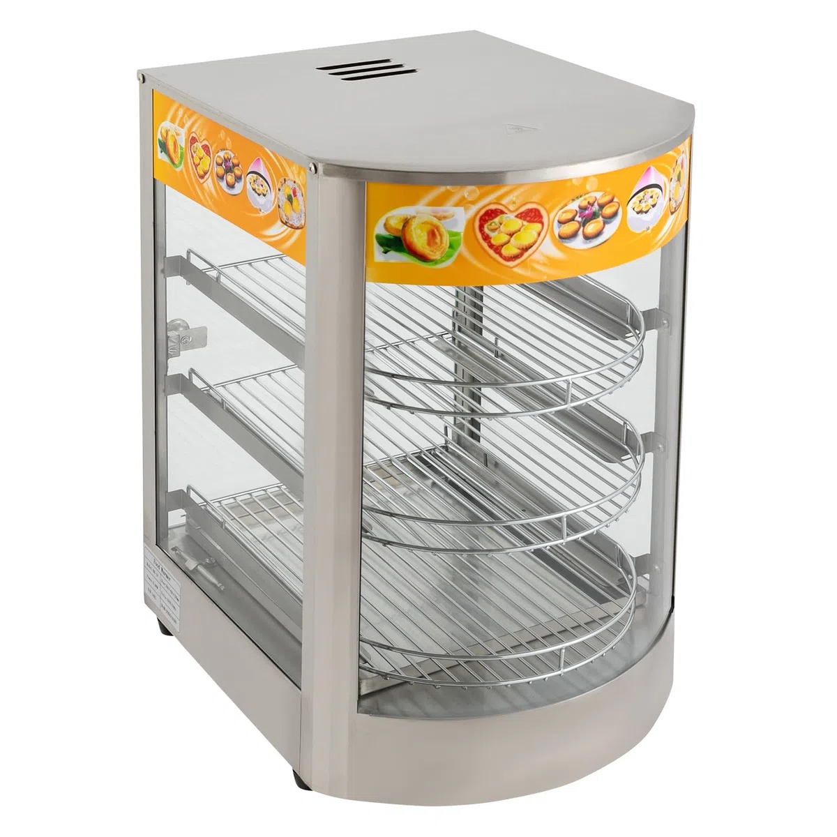 Commerciale Catering - Vetrina riscaldata calda per con 3 griglie in acciaio inox 220 V 800 W