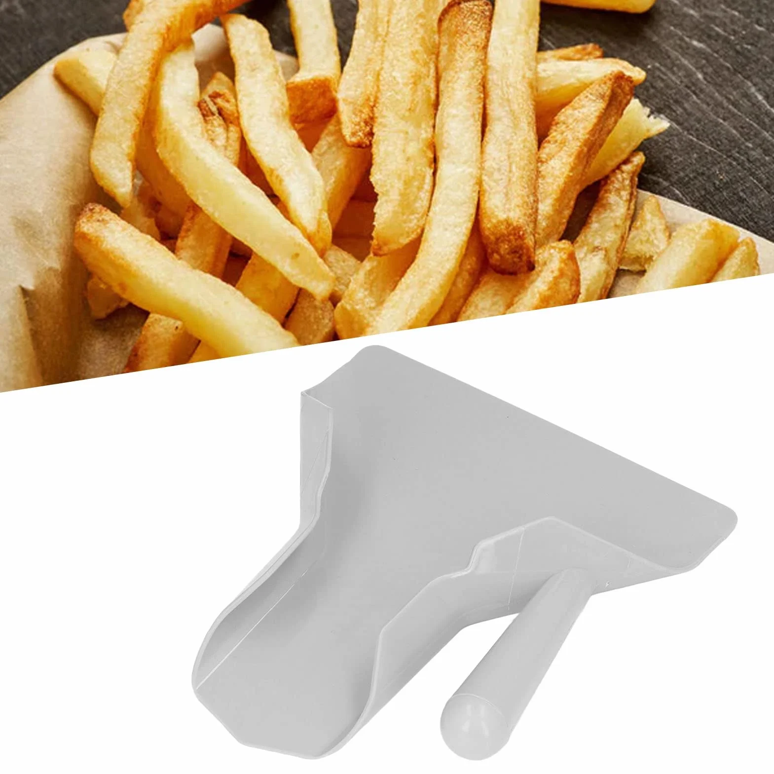 Paletta per Popcorn, Patatine Fritte Pala Caricatore Chip Imballaggio Pala Imbuto Popcorn Manico Destro Paletta per Patatine Fritte Patatine Fritte Spatola Paletta per Patatine Fritte