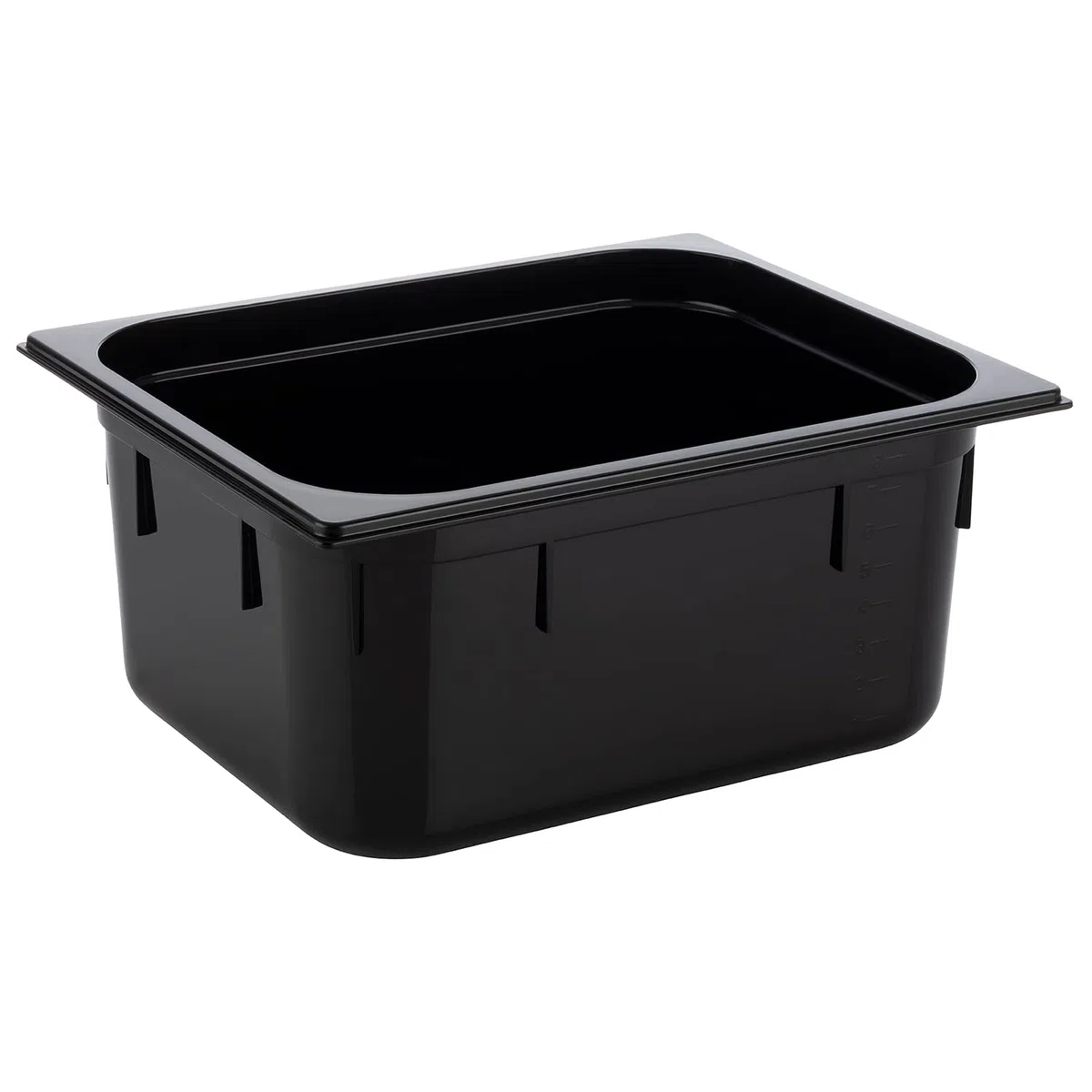 APS 82068 GN 1/3 Contenitore Gastronorm, in policarbonato, dimensioni 325 x 175 mm/altezza 65 mm/volume 2,4 litri, nero