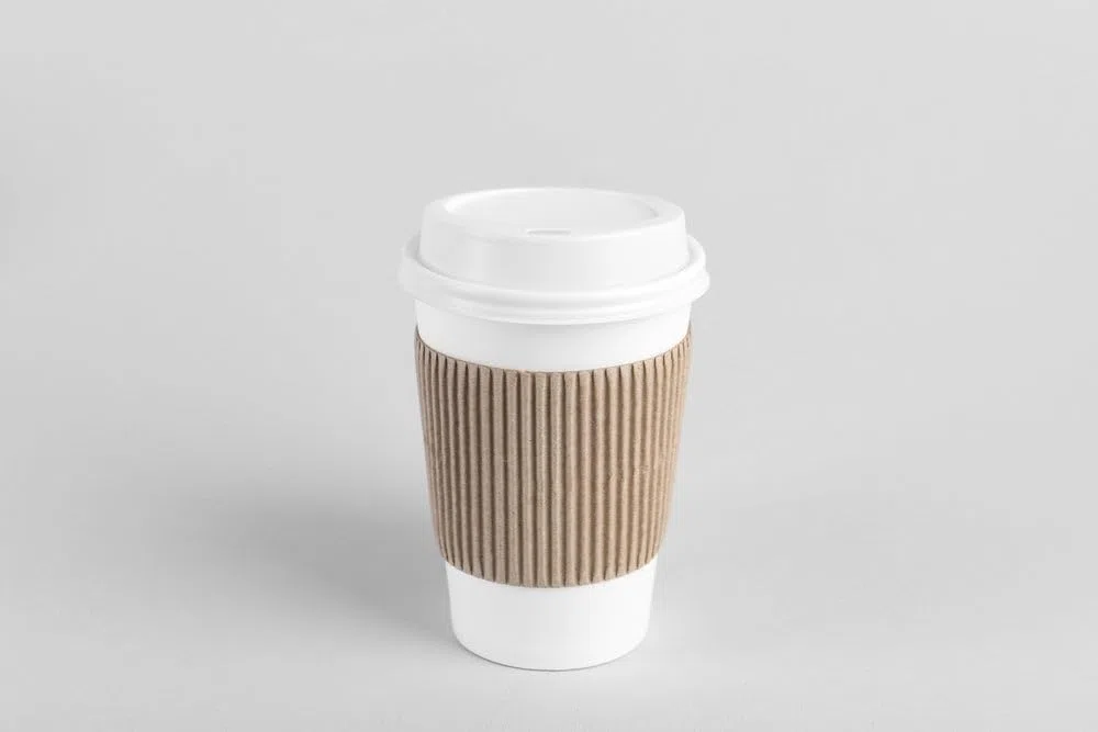 Inoverse 100 tazze da caffè To Go coperchio in plastica – Ø 90 mm, coperchio di carta bianco, coperchio in plastica Coffee To Go