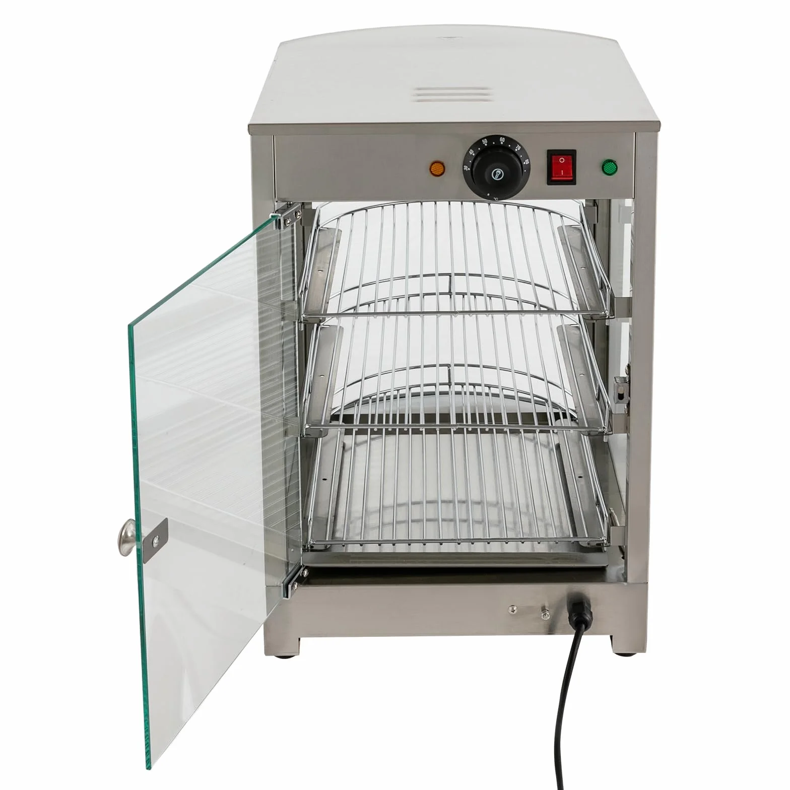 Commerciale Catering - Vetrina riscaldata calda per con 3 griglie in acciaio inox 220 V 800 W