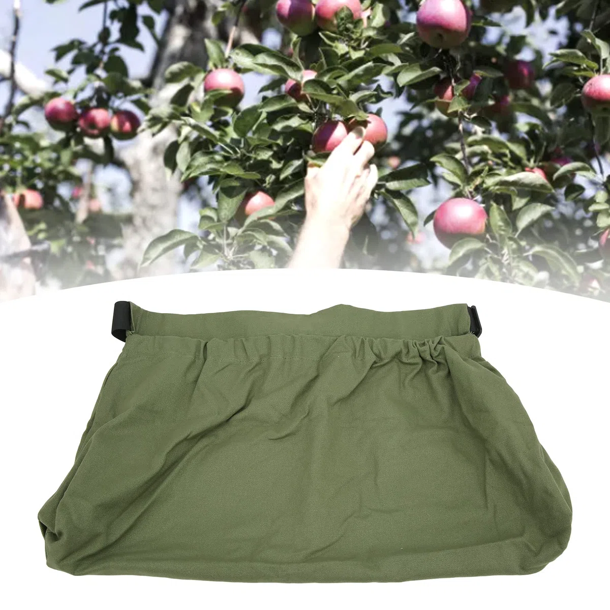 SOONHUA Borsa per foraggiamento, borsa per funghi, design a vita in tessuto Oxford, pieghevole, lavabile, riutilizzabile, per conservare frutta e foraggiamento