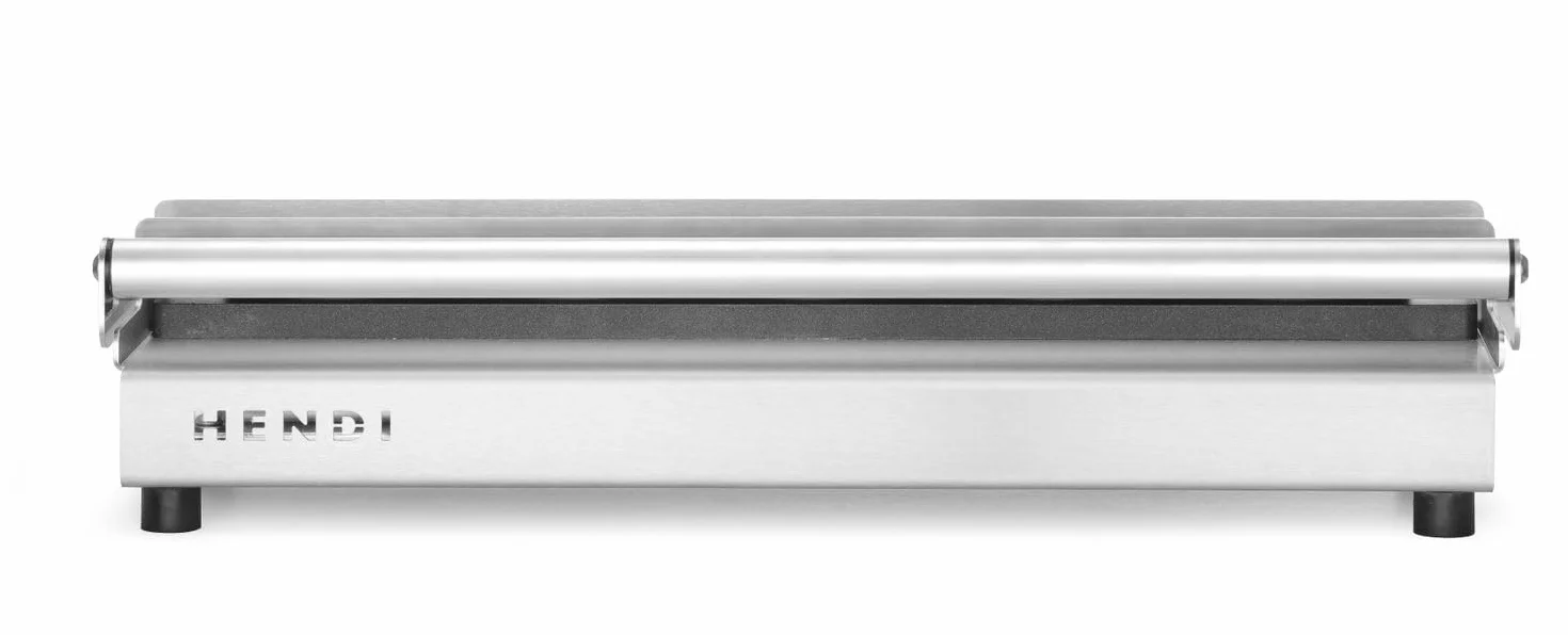 HENDI Macchina per gnocchi, manuale, stampo per la preparazione di 5 dumplings volta, produttore di ravioli, rivestimento antiaderente, pressione uniforme, pressa per ravioli, 470x140x(H)95mm, inox