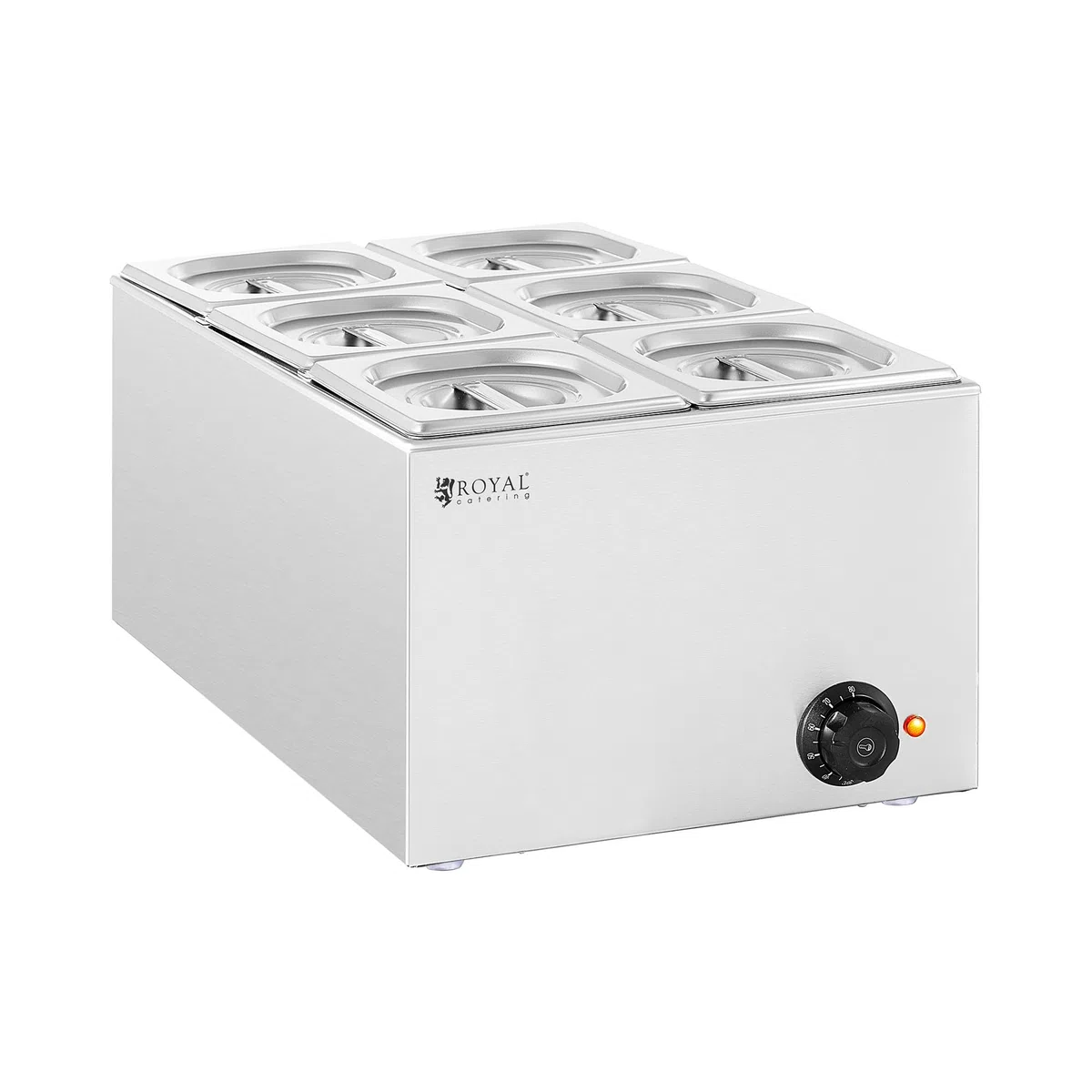 Royal Catering RCBM_GN1/6_1 Bain Marie 640 W 6 x GN 1/6 per bagnomaria