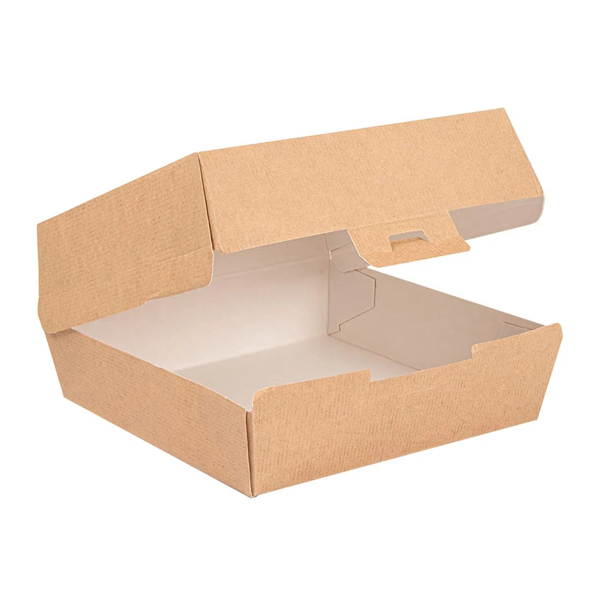 50 pezzi - Conchiglie Hamburger 'Thepack' 220 G/M2 14,2 x 13,7 x 6,1 cm naturale cartone ondulato Nano-Micro