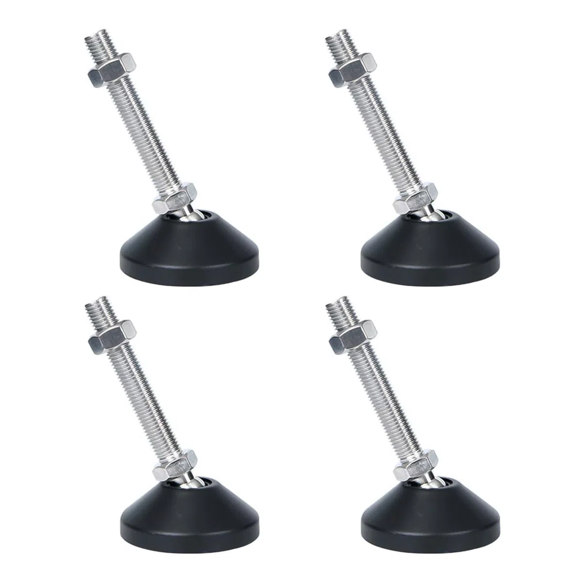BORDSTRACT 4Pcs M14 Piedini di livellamento, livellatori filettati regolabili,piedi di livellamento a macchina resistenti per il banco di lavoro, attrezzatura meccanica (D60*M14*80)