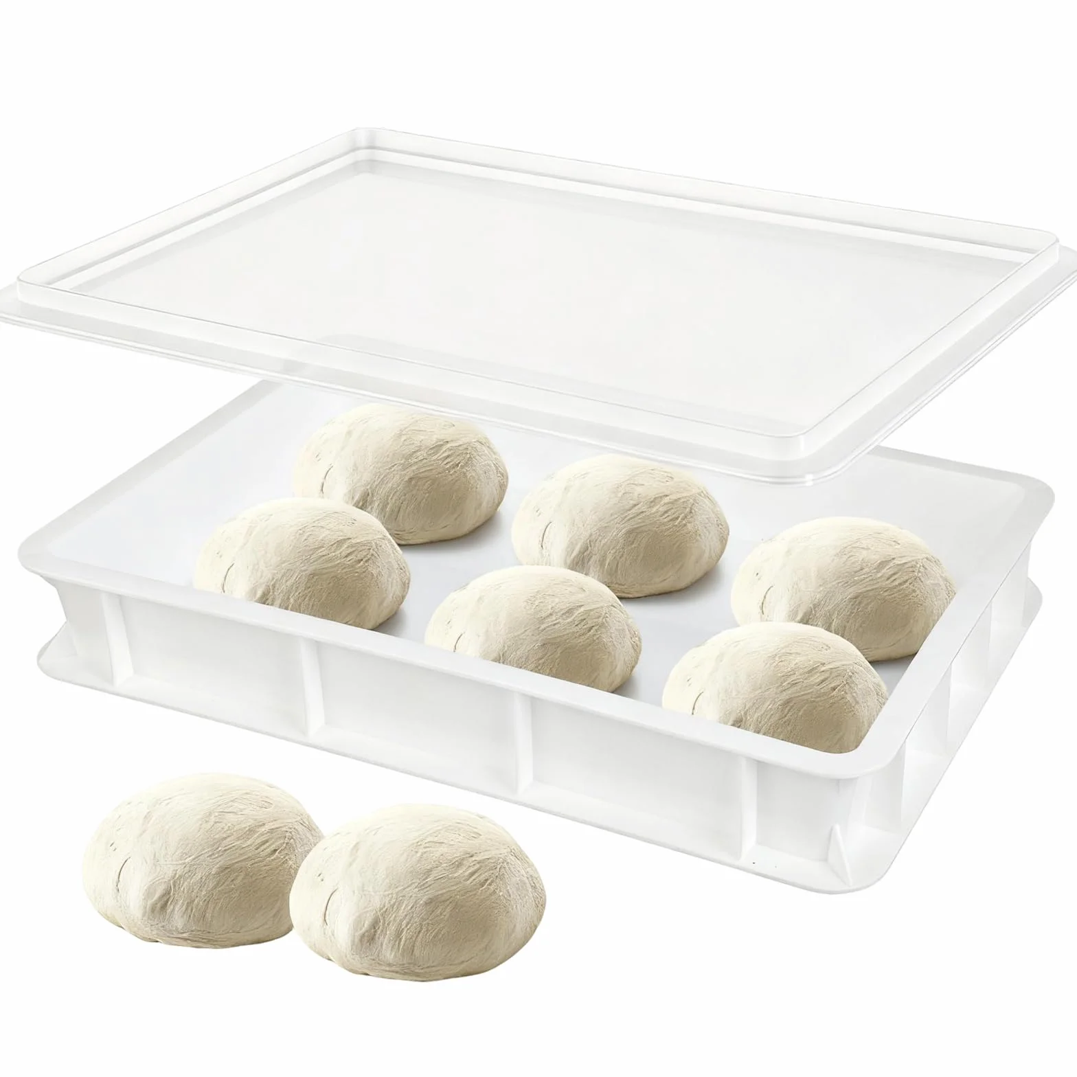 Cassetta Lievitazione Pizza - Contenitore Alimentare Impilabile 30x40x10 cm, per Pane, Pizza, Impasto