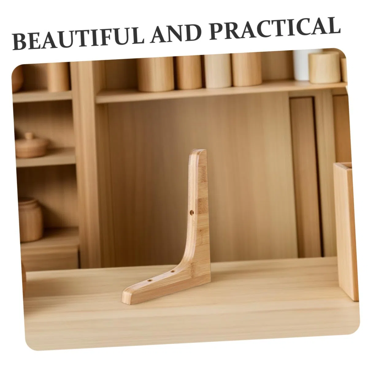 Anneome Supporti per Mensole in Legno Massello Triangolari 2 Pezzi, Staffe Robuste per Carichi Pesanti, per Soggiorni e Uffici Design Elegante e Versatile
