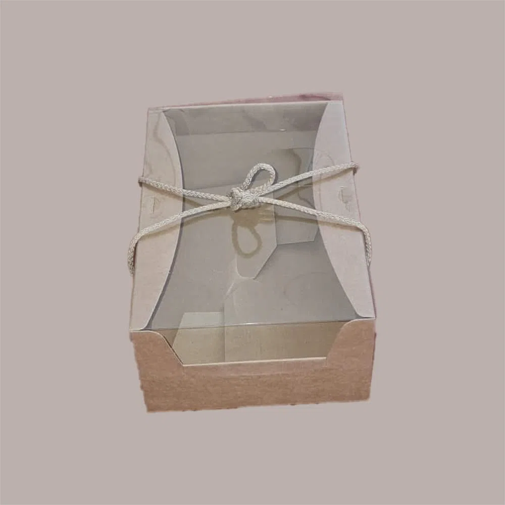 Lucgel Scatola in Carta Avana Marrone Naturale Ideale per Colomba Pasquale da 750g o1000g (335x235H140 mm) Prestige - 5 pezzi -