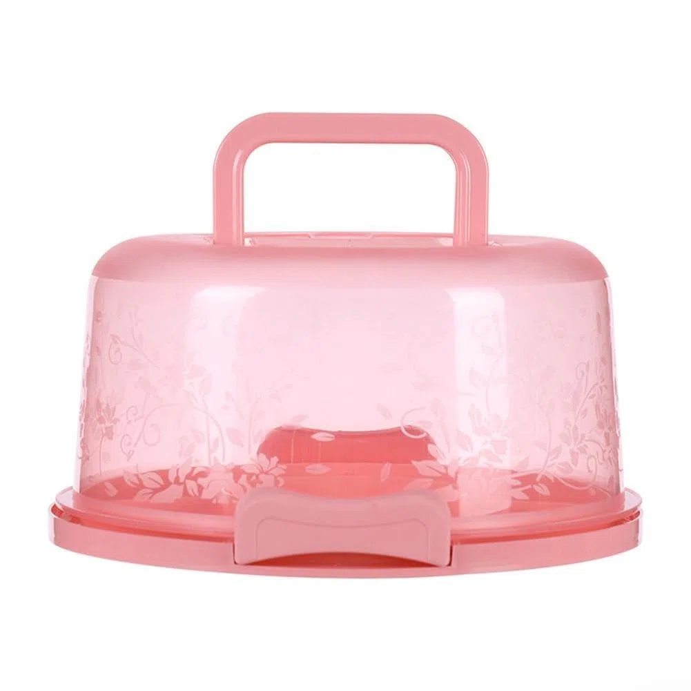 Porta torte sicuro con manico e coperchio trasparente bloccabile, perfetto per trasportare torte, cupcake, torte e altri dolcetti da forno