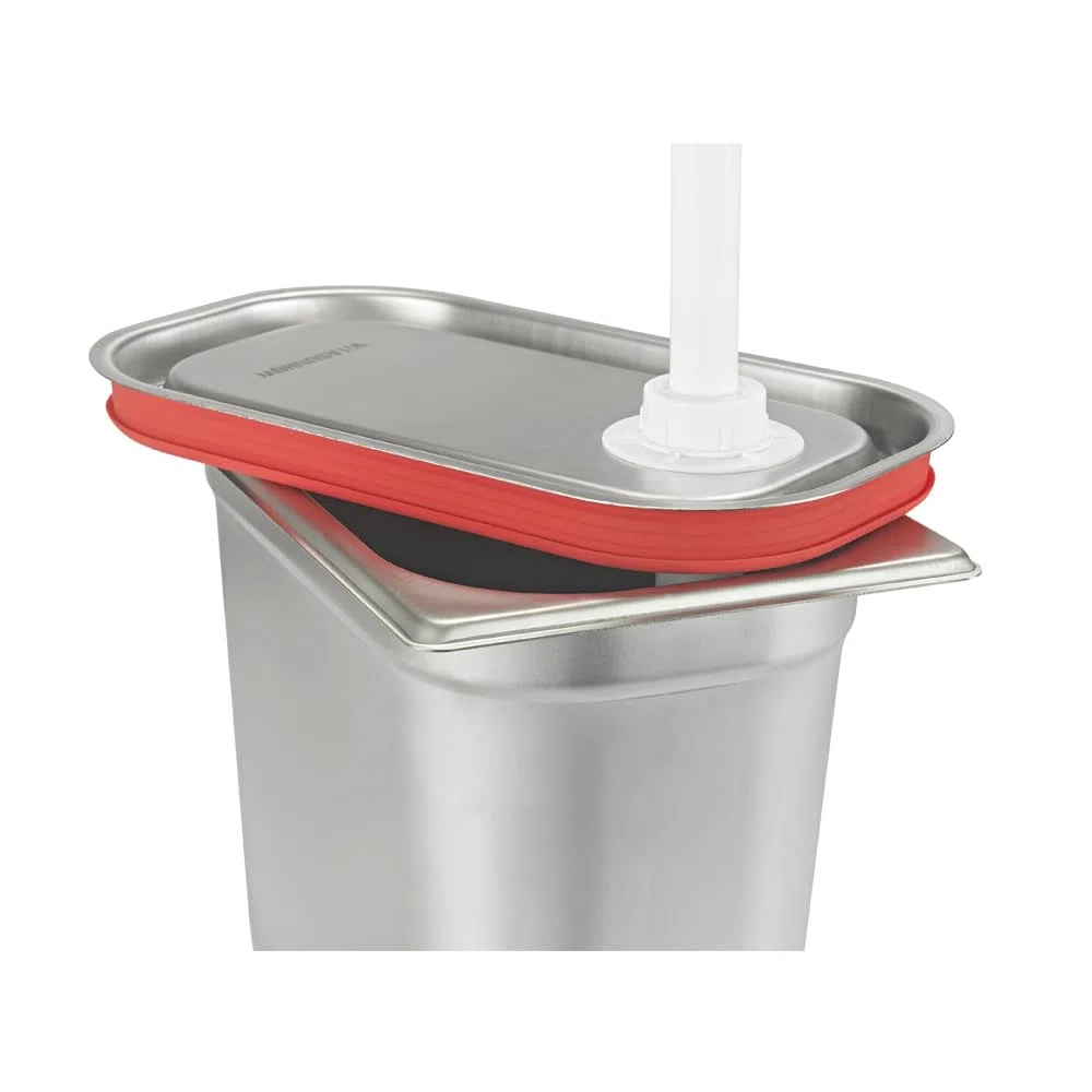 Pompa dispenser per salse in acciaio inox, erogatore per condimenti, 3,4 l, per cucina e ristorante, per ketchup, condimenti per insalata, salsa di soia, aceto, maionese (JLT-1035P)