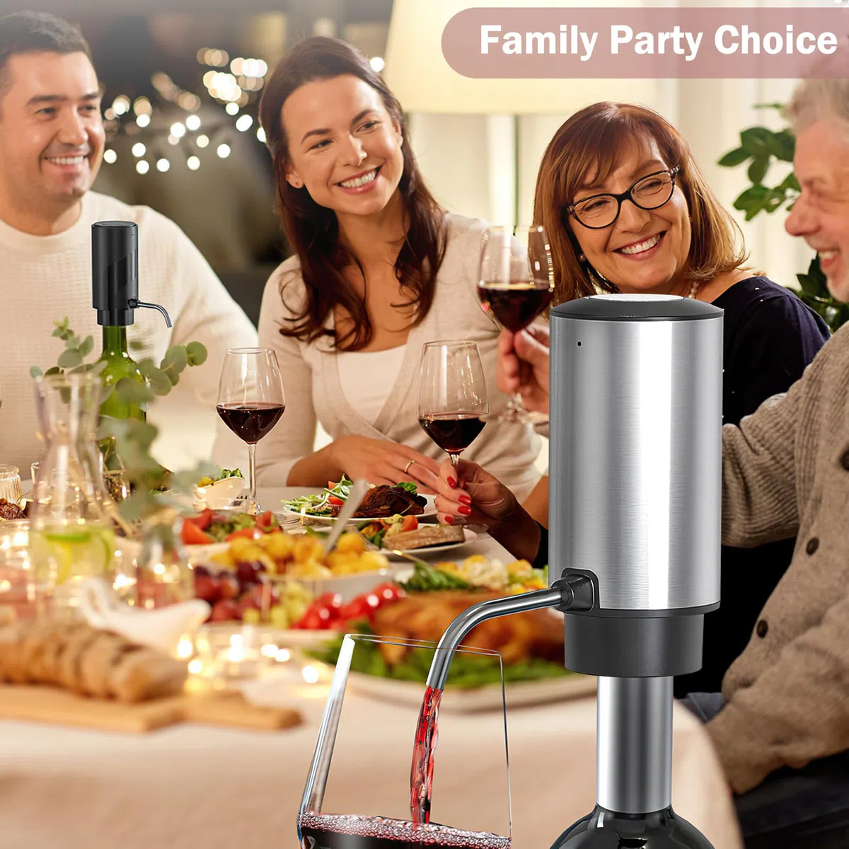 Versatore elettrico per aeratore per vino ricaricabile, Aeratore di Vino Elettrico Aeratore Elettrico per Vino Distributore di Vino Regali Elettrico per Amanti del Vino
