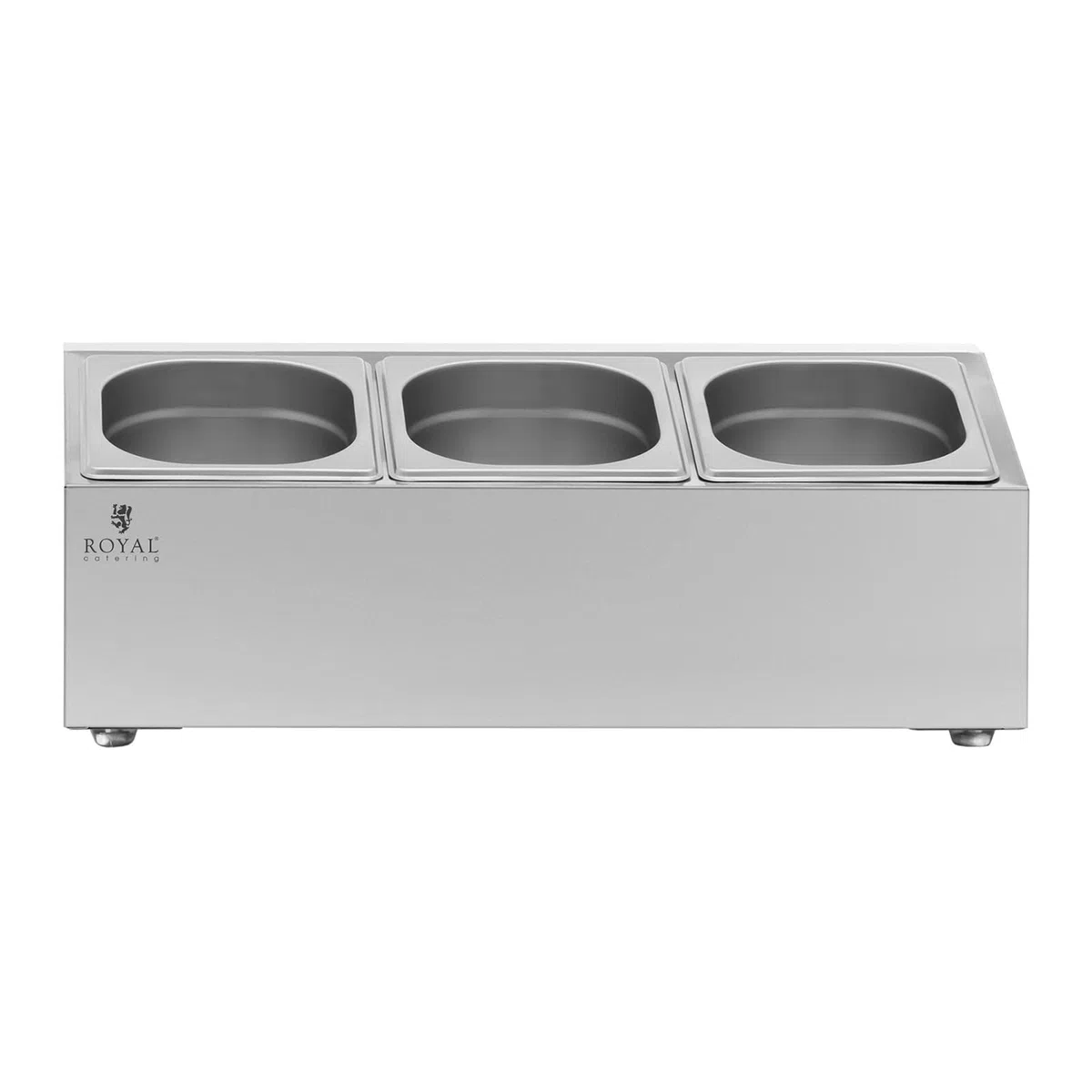 Royal Catering RCPN-01 Espositore GN in acciaio inox - 3 GN 1/6-4,8 l