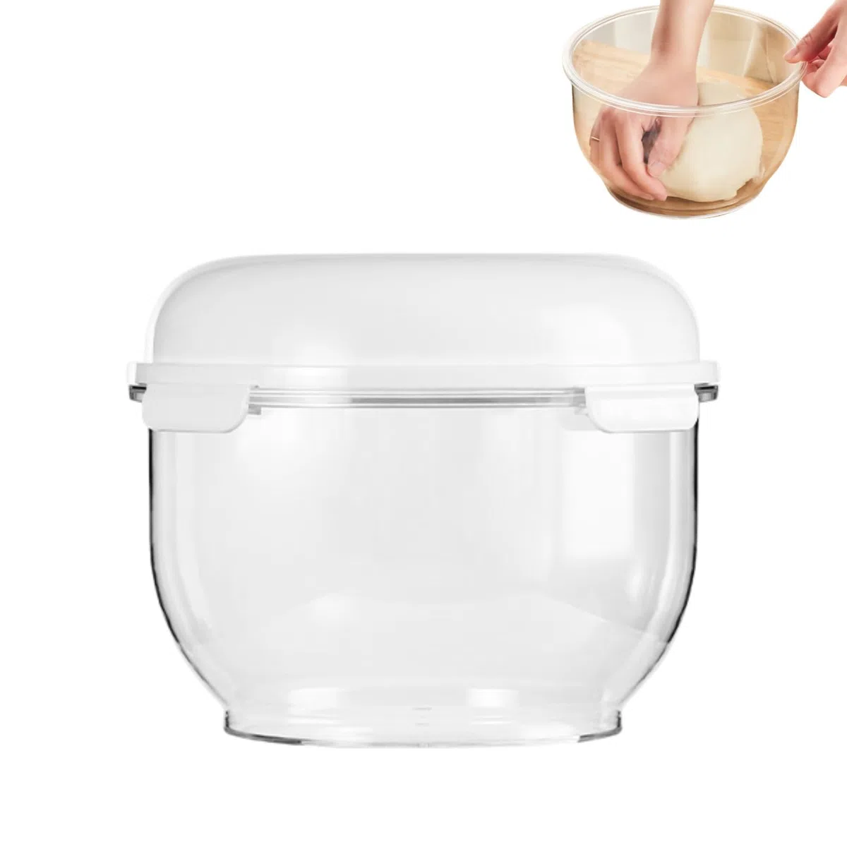 Ciotola per impasto, impilabile, riutilizzabile, per la lievitazione della pizza, contenitore con coperchio per forniture per la cottura del pane, contenitore per lievitazione 'impasto