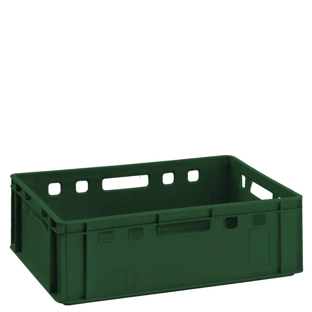 BURI 5 x casse per macellai, E2, 60 x 40 x 20 cm, per alimenti, robuste, impilabili, universali Eurobox dalla Germania (verde scuro)