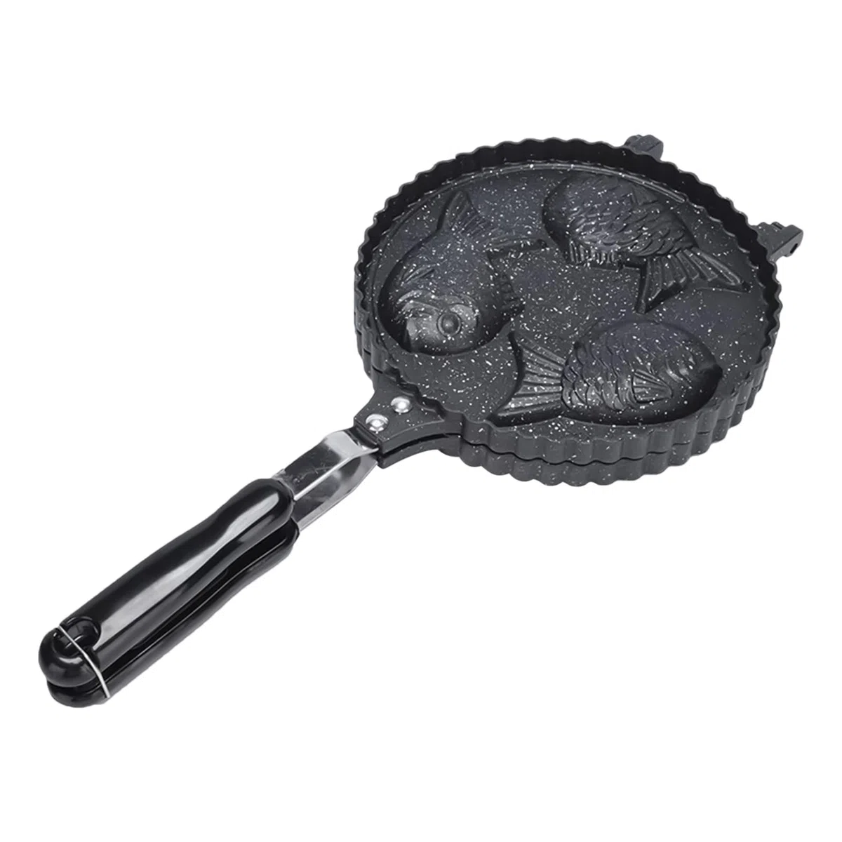 Taiyaki Pan - Teglia per torte a forma di pesce Taiyaki, 41 x 20 cm, antiaderente, in lega di alluminio, per colazione, casa e bancarelle di cibo, facile da pulire e riscaldare uniformemente