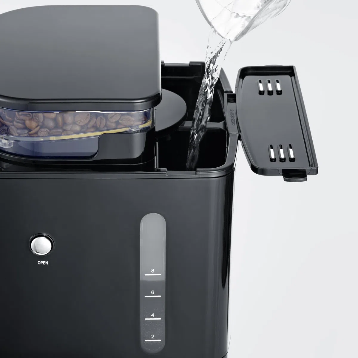 SEVERIN KA 4814 - Macchina da caffè con filtro in acciaio INOX e caraffa termica, macinazione fine e grado di macinazione selezionabile, 1000 W, fino a 8 tazze/ca. 1 litro