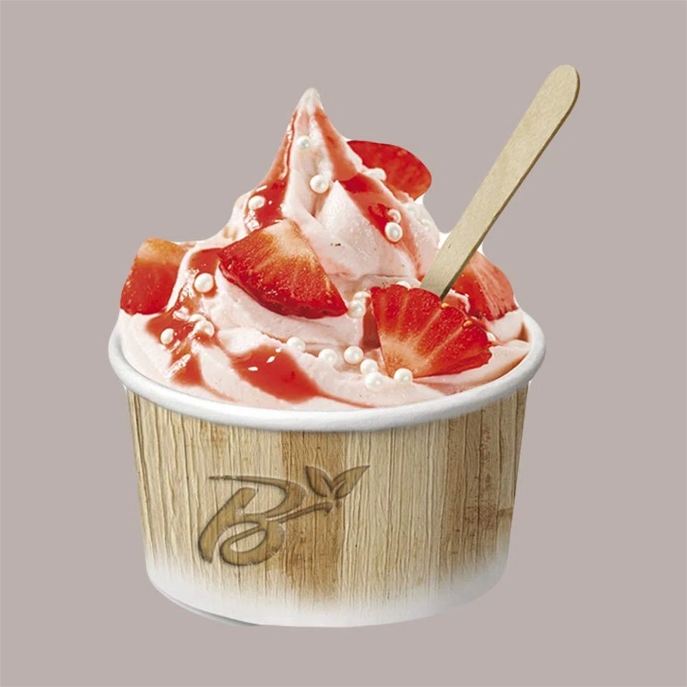 Lucgel Coperchio a Cupola in Plastica per Coppetta in Carta per Gelato da 350cc - 100 pezzi -