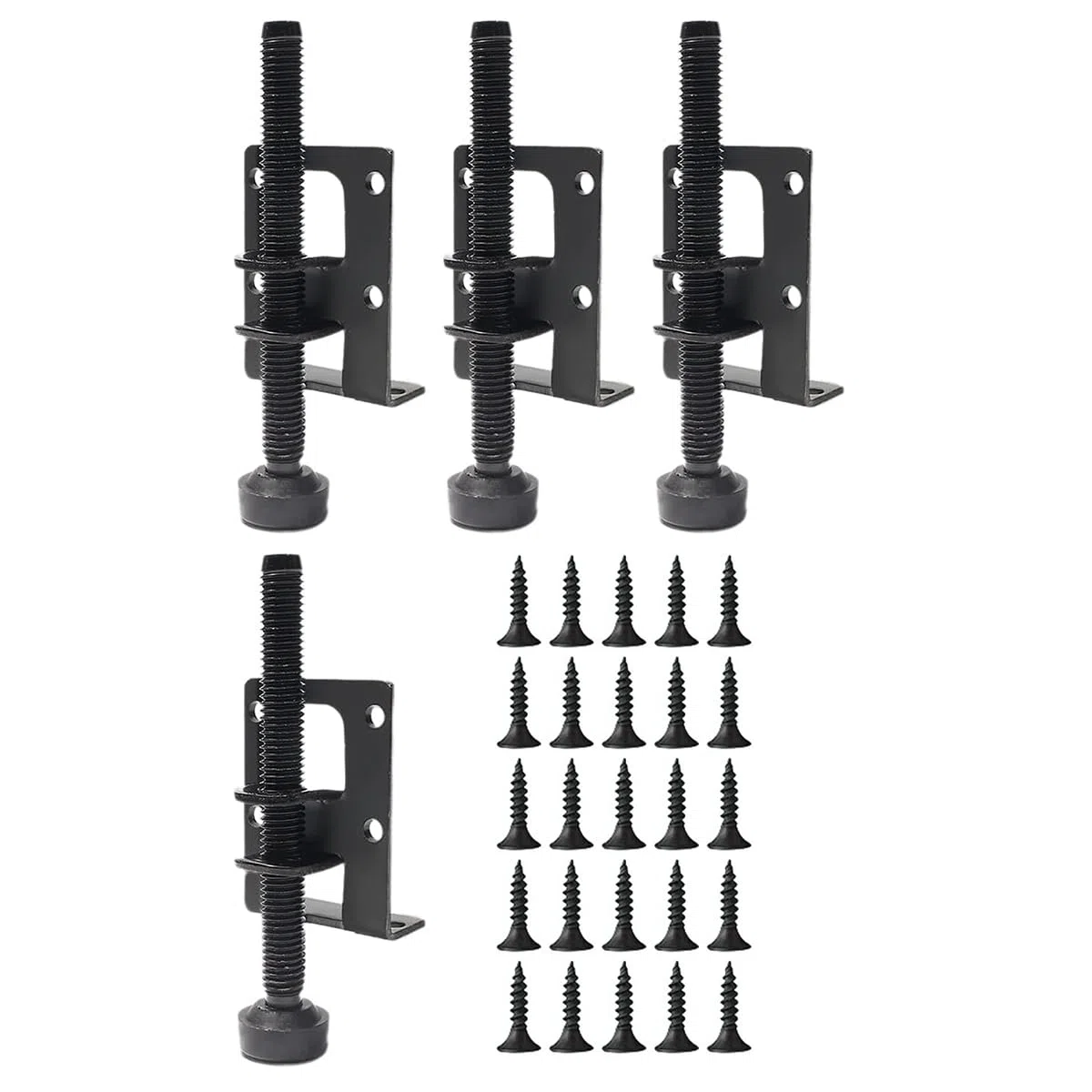 Set di 4 piedini regolabili per mobili, 102 mm, robusti piedini di livellamento per mobili con 24 piccole viti e 1 chiave inglese per mobili, tavoli, mensole, armadi, banchi da lavoro