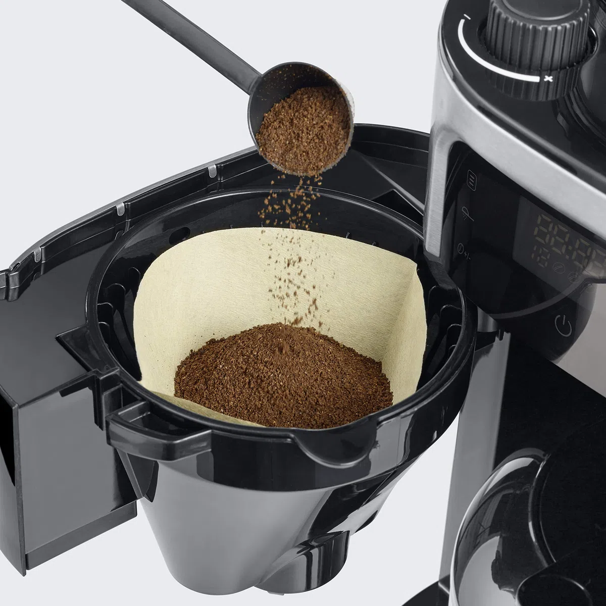 SEVERIN KA 4814 - Macchina da caffè con filtro in acciaio INOX e caraffa termica, macinazione fine e grado di macinazione selezionabile, 1000 W, fino a 8 tazze/ca. 1 litro