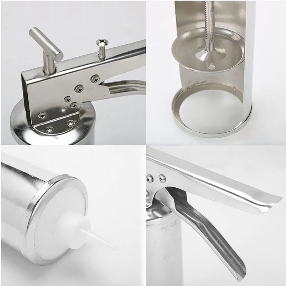Dispenser manuale per salse, in acciaio inox, quantitativo per hamburger, preparazione di alimenti, uso domestico e commerciale