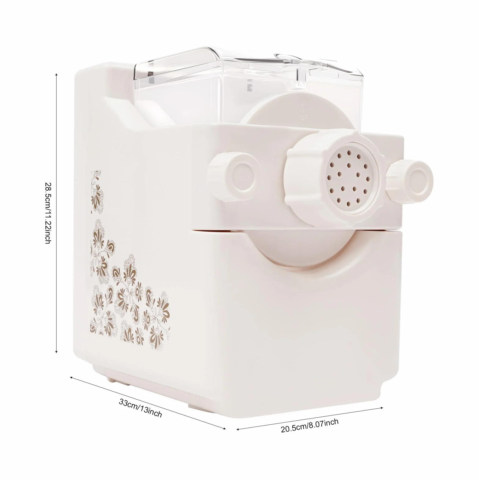 Macchina per pasta elettrica completamente automatica, 33x20,5x28,5 cm, 9 teste, 55-60 giri/min, 500 g