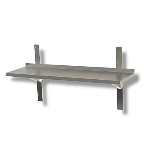 Mensola a Parete Singola Completa di Supporto. Prof. 30-120x30x4H