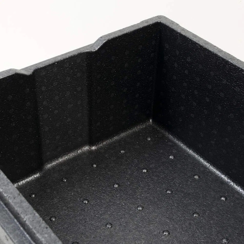 Thermo Future Box Quadratische Thermobx Kühlbox Contenitore Coperchio, Scatola Termica in EPP (Polipropilene espanso), Nero, 21 l