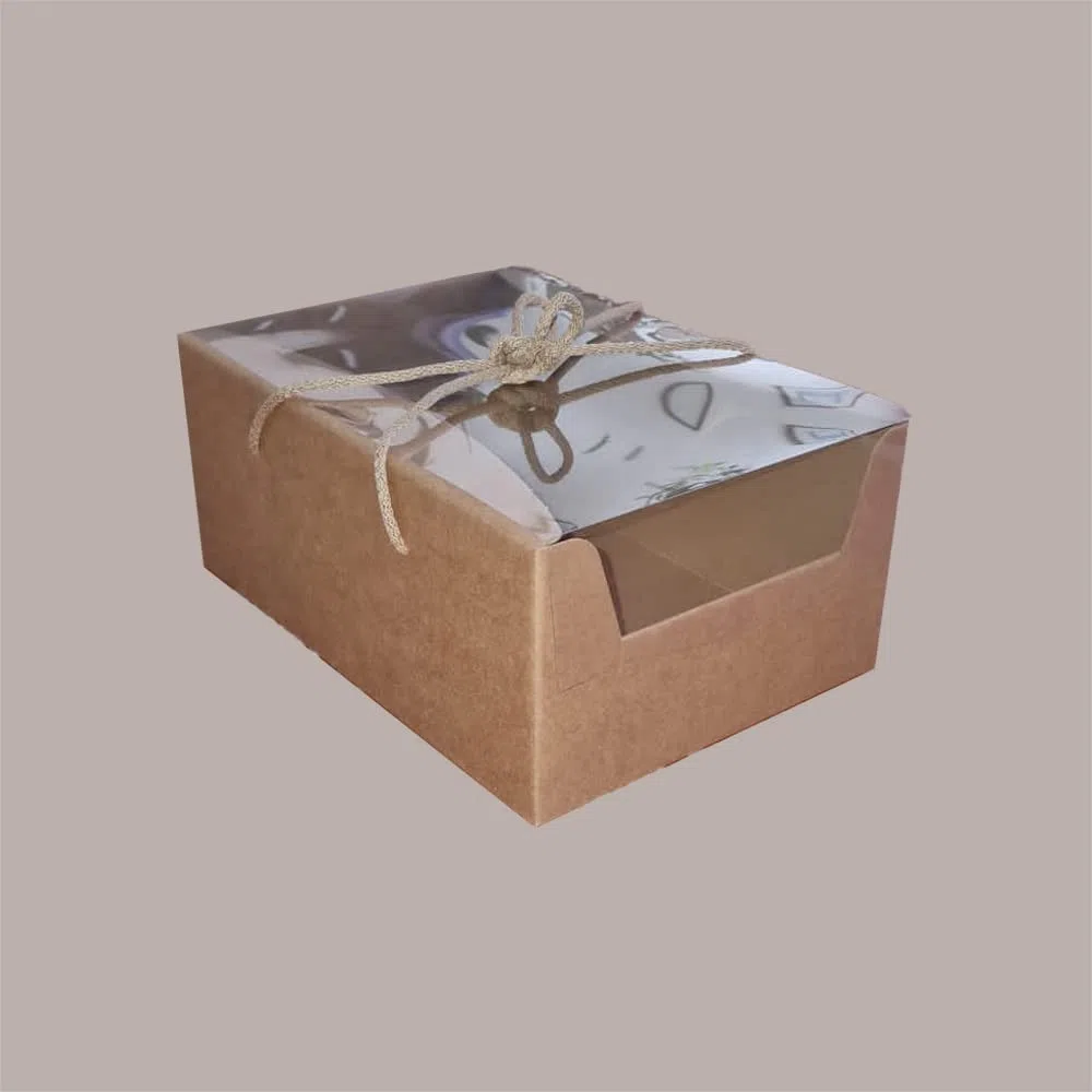 Lucgel Scatola in Carta Avana Marrone Naturale Ideale per Colomba Pasquale da 750g o1000g (335x235H140 mm) Prestige - 5 pezzi -