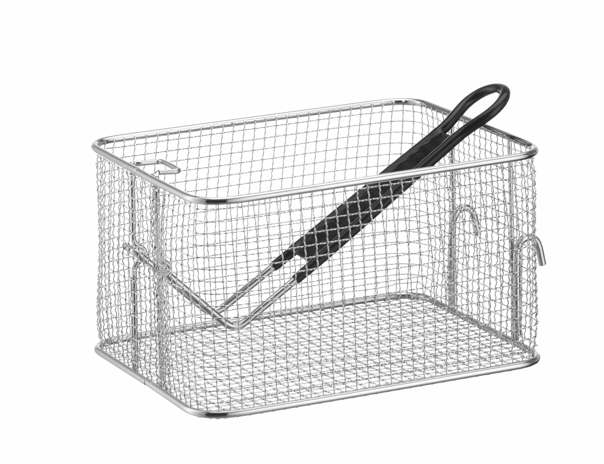 HENDI Cestello per Friggere, compatibile con friggitrici HENDI 215012 e 215029, 4L, rete a maglia fine, 208x140x(H)125mm, acciaio inox